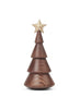 Spring Copenhagen The Christmas Tree, Thermo Beech, a stylized, tiered wooden tree made of thermo-treated beech, topped with a small gold star for a minimalist holiday decoration.