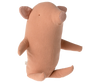The Maileg Truffle Pig, Medium is a soft, light brown plush stuffed animal with a round body, small ears, snout, and stitched details. It features a minimalist design and sits upright against a white background.