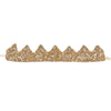 The Crown - Gold Sequins is a glittery gold crown-shaped party headband with five pointed peaks, shown from the front against a white background.