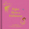 A pink cover for "Winnie-the-Pooh: Piglet Meets A Heffalump," a children's classic featuring yellow drawings of Piglet and a Heffalump, plus a blue butterfly above the title.