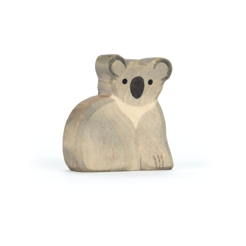 The Ostheimer Koala is a handcrafted wooden toy with a smooth, light brown finish and simple painted features. Inspired by classic designs, it’s made from non-toxic materials for safe, imaginative play.