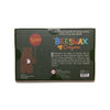 Back of a box labeled "12 Beeswax Crayons – Non-Toxic" from 123 Farm, showing a bear with a red balloon, eco-friendly crayon details, and product info on a white background.