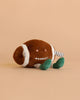 The Mon Ami Sports Ball Set features a football-shaped plush toy with a smiling face, striped arms, and green feet, displayed on a beige background.