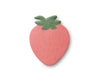 Strawberry Sticky Notes feature a simple, flat strawberry illustration with a pink body and green leaves on top, resembling charming die-cut sticky notes against a plain white background.