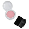 Open white compact with pink blush powder and a flat brush from the Klee Naturals Deluxe Makeup Kit - Unicorn Cloud Fairy.