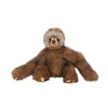A realistic Sloth Stuffed Animal with brown fur and long arms, crafted as a hand sewn plush.