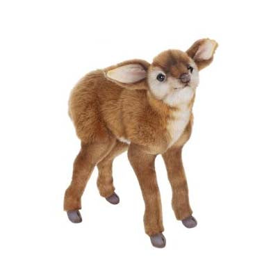 A Baby Antelope Stuffed Animal with large ears and tan fur.