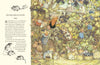 A Visit to Brambly Hedge by Jill Barklem features illustrated mice in clothes, gathering berries amid lush brambles. The scene recalls classic hedgerow tales, with introductory text and small mouse sketches accompanying the image.