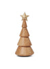 Minimalist Spring Copenhagen The Christmas Tree, Oak, in the form of a stylized wooden Christmas tree topped with a gold star.
