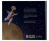 A small mouse in a spacesuit floats above the moon beneath a starry sky. "Maileg LouiMax - Dreams Of Being An Adult Book" shares LouiMax the Mouse’s adventures and lessons about childhood and appreciating what you have.
