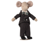 The Maileg Wedding Mice Couple in Box, Mum and Dad (expected 06/15/26), includes elegantly dressed plush mice, perfect as a charming gift or collectible for special occasions.