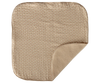 This beige baby blanket with rounded corners and dotted pattern pairs perfectly with Maileg Lullaby Friends, Bunny, Mini - Nature (arriving 04/15/26), for a cozy newborn gift or extra comfort.
