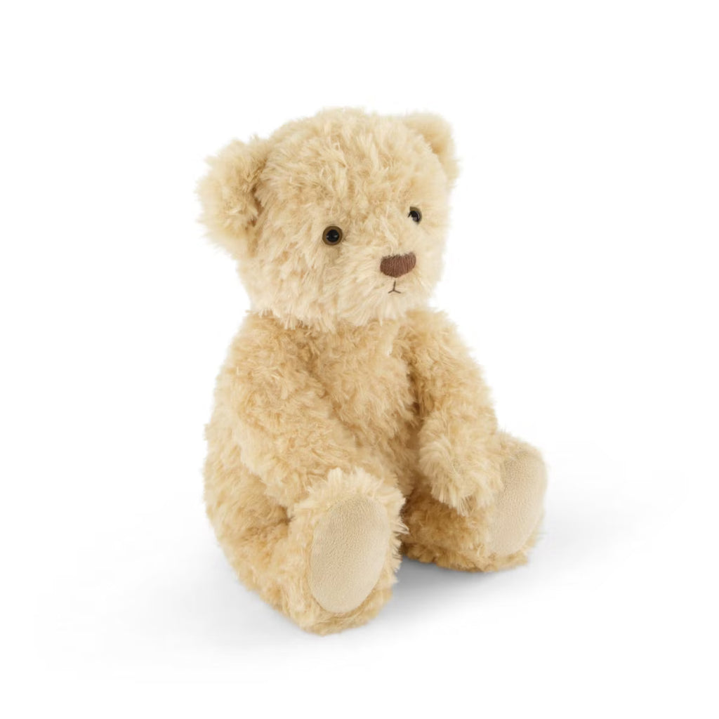 Snuggle Bunnies - Arthur the Bear is a soft, light brown plush toy with a fuzzy texture, round dark eyes, brown nose, and beige paw pads. Ships in about one week. Perfect for fans of super soft toys; shown on a plain white background.