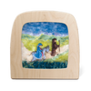 The Silhouette Only - Advent for Toverlux Lamp beautifully depicts Mary on a donkey and Joseph walking under a starry night, with green hills—ideal as a translucent scene for enchanting home decor. Ships in one week.