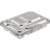Introducing the Haps Nordic - Stainless Steel Lunch Box - Multi-Compartment (ships in approximately two weeks), a stainless steel lunchbox with multiple compartments and a secure latch closure. With its rectangular shape and sleek, metallic finish, it’s perfect for meal prep. The compartments are designed to keep different food items separated efficiently.