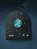 The Me & The Moon – Moon Phase Calendar features a rotating Earth, magnetic moon discs, and star details. “Today,” “JAN,” and “06” are displayed amid confetti-like accents, giving this wooden calendar a celestial, space-inspired feel.