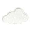 The Handmade Wooden Lamp - White Cloud is a children's night light crafted from natural pinewood with small, evenly spaced LED bulbs that softly glow, shown against a plain white background.