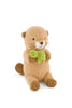 Snuggle Bunnies - Ollie the Otter - Cocoa plush cuddle companion holding a small green turtle.