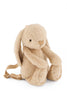Snuggle Bunnies - Penelope Backpack - Hazelnut: a light brown plush bunny backpack for kids with long ears and adjustable webbing shoulder straps.