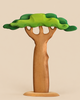 Bumbu Handmade Wooden Extra Large Baobab Tree featuring a tall brown trunk and a layered green canopy, designed as an educational wooden toy.