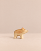 Handmade Holzwald Small Wild Boar - Head Up wooden toy figurine of a wild boar piglet standing with its head turned to the side.