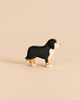 Ostheimer Dog - Bernese Mountain handcrafted wooden toy figurine with black, white, and tan markings, perfect for imaginative play.