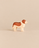 Ostheimer Dog - Saint Bernhard hand-carved wooden toy with brown patches on its back and head, designed for imaginative play.