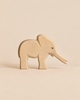Handcrafted Ostheimer Small Elephant - Trunk Out with its trunk extended, perfect for imaginative play.