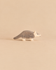 Holztiger Armadillo handcrafted wooden toy with grey markings and dark spots.