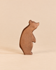 Ostheimer Large Bear - Standing Head High handcrafted wooden toy figure of a standing bear with its head tilted upward, designed for imaginative play.
