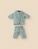 Maileg Extra Clothing: Pyjamas For Big Sister and Big Brother Mouse, featuring blue and white striped pajamas with a collared top and pants.