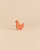 Small, handcrafted wooden Ostheimer Squirrel - Sitting in a sitting position.