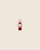 A small, vintage red lantern with a handle sits centered on a plain beige background, making it a charming addition to the Maileg Family Room Set or as dollhouse accessories.