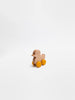 The Sabo Concept Rolling Duck - Yellow, an heirloom-quality wooden toy with yellow wheels, is centered on a plain white background.