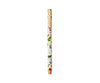 The Curio Pen, a slender white rollerball with colorful floral designs and gold accents on the cap and tip, features 0.5mm gel ink and is shown against a plain white background.