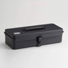Multi Purpose Steel Storage Box T-320 - Black: a black rectangular steel toolbox with a carrying handle and a front latch.