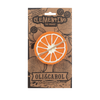 The Clementino the Orange Teether by Oli & Carol is a natural rubber baby and teething toy, packaged with orange illustrations and brand details—ideal for sensory play.