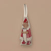 Featuring the North Pole Bear Ornament, this delightful decoration showcases Santa Bear in a red hat and coat with white trim, holding a long scroll. Set against a simple beige background, it comes with a loop for effortless hanging on your Christmas tree.
