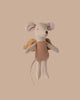 PRE-ORDER: Fairy Mouse, Little - Powder features a soft light brown body, large ears, golden wings, long tail, and brown outfit. This charming doll inspires imagination and ships in late September.