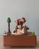 Dinosaur themed wooden music box